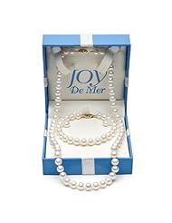 14k 7-8mm 20" White Freshwater Pearl Necklace, Bracelet & Earring Set