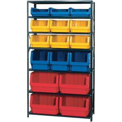 Quantum Storage Heavy Duty Magnum Bin Unit - 18in. x 42in. x 75in. Unit Size, Black