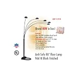 Arch Sofa Floor Lamp Black Finish (Black) (86