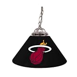 Trademark Poker NBA1200-MH Miami Heat NBA Single Shade Bar Lamp - 14 inch