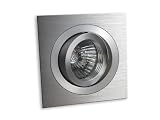 3er Set 230V Einbaustrahler “Phoenix”, Metall gebürstet, Rostfrei!