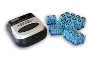 Best Combo: BC1HU Universal Smart Fast Charger with Tenergy 68-cell package (24AA/24AAA/8C/8D/4 9V)