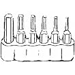 Best Way Tools 86420 6-Piece Hex Metric Insert Bit Set
