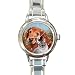 Limited Edition Violano Italian Charm Watch Golden Retriever and Cat