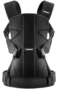 BabyBjörn One - Mochila portabebé de mezcla de algodón, color negro