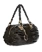 Ruched Leather Satchel Product Image
