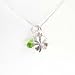Sterling Silver Four Leaf Clover and Crystal Necklace