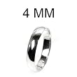 STERLING SILVER WEDDING BAND 4mm