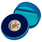 2010 2$ Fiji Gold Gilded Taku Turtle 1oz Silver .999 Limited Collector Edition Box Set