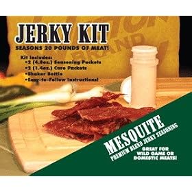 Mesquite Jerky Seasoning Kit, Seasons 20Lbs. Of Meat (Includes 2 Seasoning Packets, 2 Cure Packets And Shaker