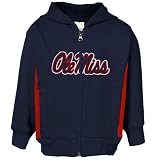 Mississippi Rebels Toddler Navy Blue-Cardinal Color Block Full Zip Hoody Sweatshirt (4T)