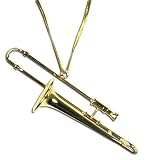 Miniature Trombone Christmas Ornament 3.25