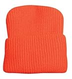 Heavyweight Watch Cap, Blaze Orange Watch Cap, Blaze Orange by Outdoor Cap KO-505