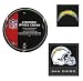 2-Piece San Diego Chargers Automotive Interior Gift Set - One Official NFL Licensed Steering Wheel Cover and One Official NFL Licensed Team Helmet Logo Air Freshener Pine Forest Scent