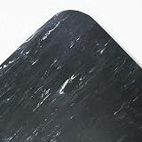 Cushion-Step Mat, Rubber, 36 x 60, Marbleized Black