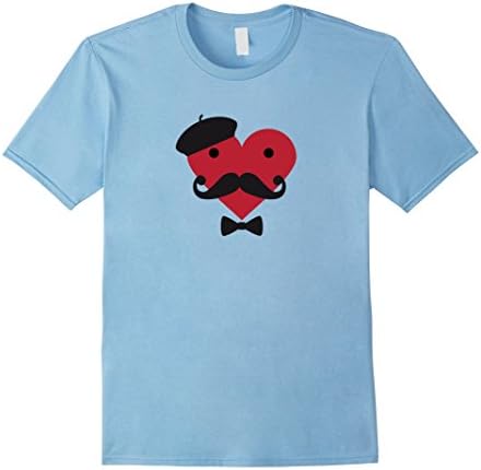 Men's Le 'Stache - Funny French Mustache Graphic T Shirt Large Baby Blue