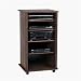 Wood Technology Set of: AR-2.5GK and AR-43-X Solid Hardwood Espresso 4-Shelf Audio Cabinet with Opt
