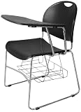 Left Handed Tablet Arm Chair [AHL-3010PCD-BK-LH-GG]