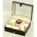 Uhren-Schatulle Kunst-Leder Aufbewahrungsbox f�r 6 Uhren