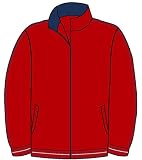 Ladies pique jacket in Rio Red, Size 2XL