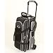 Linds Deluxe 3 Ball Roller Bowling Bag- Black/Silver