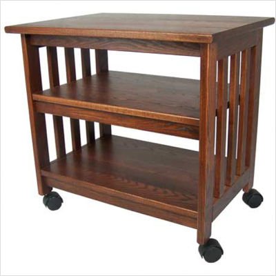 Manchester Wood 740.2 Mission TV/Printer Cart in Chestnut