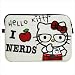 Hello Kitty 'I Love Nerds' Laptop Case in Tan