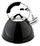 from Charterhouse Charterhouse Delta Stainless Steel 3 Litre Black Whistling Kettle