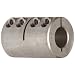 Climax Metal ISCC-025-025-S Clamp Coupling, Stainless Steel Grade 303, 1/4" Bore , 11/16" OD, With 4-40 x 3/8 Set Screw