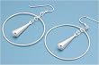 Sterling Silver Earrings Italian Earrings - 44mm