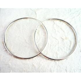 Click here to buy Large Sterling Silver Endless Hoop Earrings 50mm by Sosi B..
