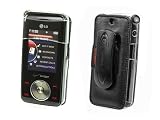 PREMIUM ELITE EXEUTIVE LAMBSKIN LEATHER CASE (With 2 Optional Belt Clips; 1 Swivel Clip, 1 Spring Clip) for LG VX8550 / NEW CHOCOLATE / VX-8550 - RETAIL PACKAGING
