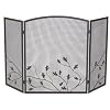 Panacea Three Panel Oak Leaf Firescreen, Colonial Brown