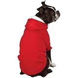 Zack & Zoey Polyester Fleece Lined Dog Hoodie, Small/Medium, Tomato Red