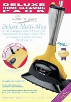 HOME TEK DELUXE MULTI STEAM MOP BONUS PACK - Compact Sweeper FREE! 4 Mop Pads FREE! Patio Brush FREE!