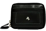 Visconti SP26 Black Multi Colored Soft Leather Coin Purse Case