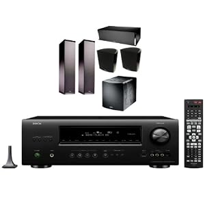 Denon AVR-1912 7.1 Channel A/V Home Theater Receiver with two BP6 Tower Loudspeakers and a Definitive Technology C/L/R 2002 Speaker and two Definitive Technology ProMonitor 800 Bookshelf Speakers and a Definitive Technology Pro Sub 60 8 iNCH Powered Subwoofer Bundle
