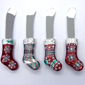 Click here to buy STOCKING PATE KNIVES - SET OF FOUR STOCKING DESIGN PATE KNIVES.