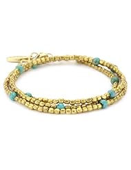 Ettika Tribal Wrap Bracelet with Beads and Turquoise Semi-Precious Stones