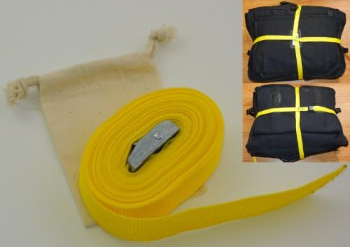 WOSS Gear Yellow 12 ft. Long Travel Strap, Made in USA