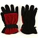 Men's Winter Fleece Hat Scarf Gloves Set Black/Red