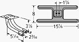 H-Shaped Twin Cast Iron Burner L-Shaped Venturi