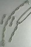 18k White Gold Set ;Necklace, Bracelet and Earrings Total Karat 4.22 G.V.V.S Diamonds, Designed and Manufactured in Italy