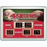 San Francisco 49ers Clock - 14''x19'' Scoreboard