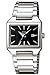 Casio Women's LTP1333D-1A Silver Stainless-Steel Quartz Watch with Black Dial