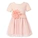 Richie House Little Big Girls' Dress with Tulle Skirt and Flower Accent Size 2-12
