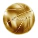 Wallmonkeys Peel and Stick Wall Decals - Basketball in Gold - Removable Graphic