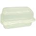 Choice-Pac L1P-1203 Polyethylene Terephthalate Medium Clamshell Container with 2 Button Front Closure, 8-1/2" Length x 5-3/4" Width x 4" Height, Clear (Case of 300)