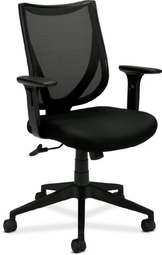basyx by HON HVL561 Mid-Back Mesh Back Chair, Black