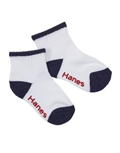 Hanes Toddler Boys Non-Skid Ankle Socks, 6 Pack, Assorted Colors, 4T/5T